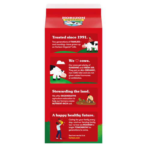 Horizon Organic Grassfed Vitamin D Whole Milk, Carton, 59 fl. oz.